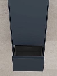 Style Line Шкаф пенал Лима 36 Plus подвесной эмаль графит матовая – фотография-5